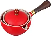 Mikinona 1 PC Ceramic Side Handle Jug Filters Tamper Electric Tea Gooseneck Kettles Strainers Kettle with Temperature Control Cup Coffee Toaster Espresso Maker Boiler Warmer Red Ceramics