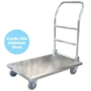 Stainless Folding Handle Platform Trolley | 820mm x 515mm | PFR028