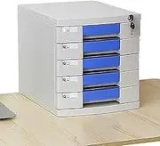 Drawer Type Office Desk Storage Box with Lockable Filing Cabinet, 5-Layer Drawer Cabinet with Lock/A4 Paper and Documents (Size : 5-Layer)