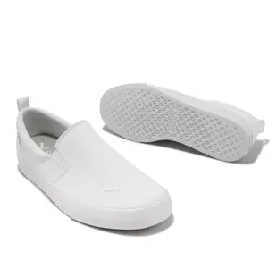 Puma 休閒鞋 Bari Slip On Comfort 女鞋 白 全白 帆布 懶人鞋 38462901