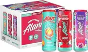 Alani Nu VARIETY PACK CHERRY SLUSH, JUICY PEACH, HAWAIIAN SHAVED ICE Sugar Free, Low Calorie Energy Drinks, 200mg Caffeine, Biotin B Vitamins, Zero Sugar, 10 Calories, 12 Fl Oz Cans, 12 Pack