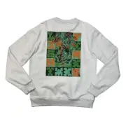 Guess x Babylon Sweatshirt Mens S Small White Cotton Palm Crew Neck Pullover