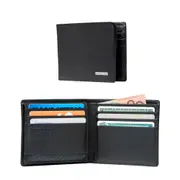 Samsonite DLX Leather Wallet - ID with 9 RFID Credit Card Slots - Black