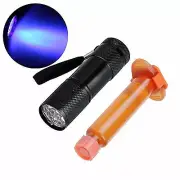 New UV Ultra Violet 9 LED Flashlight Torch Light Lamp With 5ml Loca Glue