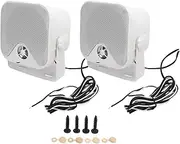 2 Pieces Boat Marine Speakers Boat Speakers Heavy Duty with 25mm Tweeter Audio Stereo Sound System for Cars Indoor