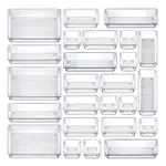 抽屜透明收納盒25件套(分隔收納盒/整理盒/餐具收納盒)
