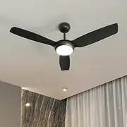 Vevare 52" Ceiling Fan with LED Light and Remote Control DC Motor Fan with 5 Fans Speed and Timer for Home Kitchen Living Room Black