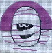 Mummy Halloween Ornament Hand Painted Needlepoint Canvas