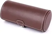 [CFZSALK] Watch Box Watch Holder 3 Slot Watch Box Leather Watch Case Organizer Elastic PU Vintage Display Case Storage Watch Organizer Watch Case (Color : Onecolor) KeYJ