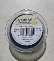 Artistic Wire Beading Craft Wrapping Black 20 Gauge 45ft