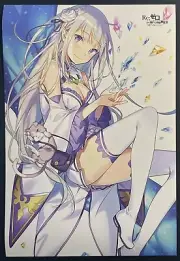 Emilia Re:Zero Anime Glossy Poster 16x11 Anime Isekai Fantasy Waifu Doujin v2