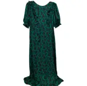 NEW Topshop Dress Womens 10 Green Floral Open Back Cottagecore Christmas Top