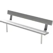 Aluminium Bench Seat With Backrest - In Ground