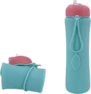 Flexible Silicone Water Bottle Lightweight Folding Running Drinks Bottle For Hiking Soft Water Bottle Running Silica Gel, A