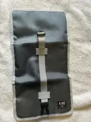 BUBM Gray Electronics Travel Case Organizer 3 Part with Snap Closure.