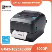Zebra GX430T Thermal Transfer Barcode Printer 300 dpi USB LAN GX43-102570-000