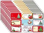 10 Sheets Christmas Tags Stickers, Self-Adhesive Christmas Name Labels, Present Decorative Labels for Wrapping (Christmas Snowman)