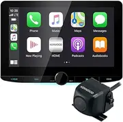 Kenwood DMX1037S 10.1" Floating Panel Digital Multimedia Receiver | Apple CarPlay Android Auto Ready | Plus CMOS-230 Rearview Camera with Universal Mounting Hardware & Video Cable