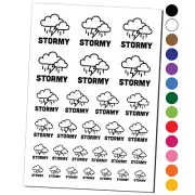 Stormy Storm Weather Day Planner Temporary Tattoo Water Resistant Set
