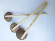 2PcsWooden Coconut Shell Curvy Spoons Natural Kitchen tool Traditional