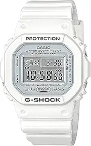 [Casio] G-Shock DW5600MW-7D White Band Men's Digital Watch, Grey Dial, 48.9 × 42.8 × 13.4 mm