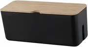 TEHAUX Cable Organizer Storage Box with Lid Durable Plastic Cord Management Case for Power Cords Data Cables and Item Storage Capacity Design for Neat
