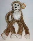 A Mart Plush Palz Hanging Monkey 13" Beige Cream Face Soft Toy Stuffed Long Legs