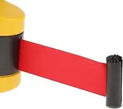 Retractable Queue Barrier Belt, Queue Belt Crowd Control Wall Barrier Wall Mounted Belt Retractable Queue Rope Ribbon Red for Management(3Meter)