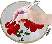 HAPINARY 1 Set DIY Embroidery Pen Includes Punch Needles Threading Wires Lightweight Durable Comfortable Grip for Needlework and Crafting