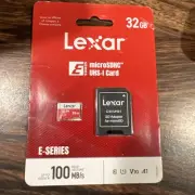 Lexar E-Series 32 GB Micro SD Cardand Adapter