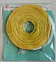 PAPER LANTERNS 8 IN DIAMETER 2 PCS WHITE YELLOW PARTY WEDDING DECORATIONS-SEALED