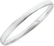 [Generic] Bangle Real 925 Sterling Silver Filled Solid Ladies 5mm Large Sz 70mm Bracelets