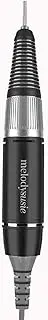 MelodySusie 2-Prong Plugs Handpiece for Scamander Professional Rechargeable 30000 rpm Nail Drill, Portable E-File, Electric Grinder Tool for Acrylic Nail Natural Extension Poly Nail Gel, Black