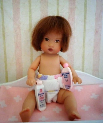 Handmade baby powder and lotion - pink set for Ellery Kish doll or Barbie baby
