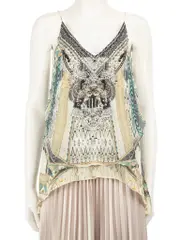 Abstract Print Layered Tank Top
