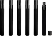 Upstore 6 Pcs 10ml 0.3oz Black Glass Spray Bottles Refillable Perfume Container Vials Travel Fine Mist Spray Bottle for Fragrance Cosmetic Makeup Use