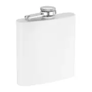 6oz 170ml Stainless Steel Hip Flask for Camping Outdoor Activity, White