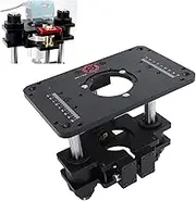 Router Lifting System, Precision Router Table Lifting for 3-1/2 Diameter Motor, 9-1/4'' X 11-3/4'' Plate and 3 Pieces Insert Ring Kit, Compatible with Bosch,Kreg,Skil,Porter