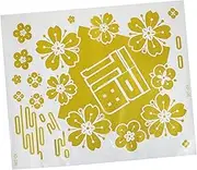 Alipis 1Sheet Year Electrostatic Window Cling Sticker Removable Static Sticker Festive Decoration for Doors and More Classic Design for Holiday
