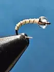 Clear Glass Bead Miracle Midge Larva Zebra Nymph Fly size 20 FREE SHIPPING