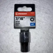 Crescent CDS53N SAE 1/2 Drive 7/16 12 Point Shallow Socket Lifetime Warranty