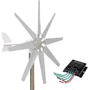 HENGJINGTR 14000W Wind Turbine Vertical Axis Permanent Maglev Generator, 12V-220V Magnetic Levitation Vertical Axis Electric Power Generator(with Controller)