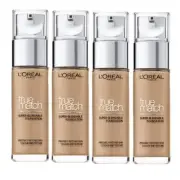 4x L'Oreal Paris True Match Super Blendable Liquid Foundation 30ml 5W Golden San