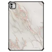 iPad Pro 11-inch (M4) iPad Impact Case Rose Gold Marble 2 iPad Case by Nature Magick