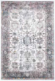 Carlyle Boarder Distressed Vintage Cream Rug