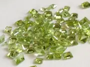 4-6mm Peridot Mix Cut Stone Princess And Emerald 10 Pieces Peridot For Jewelry