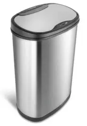 Nine Stars 13.2Gallon Trash Can Motion Sensor Kitchen Trash Can, Stainless Steel