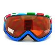 Ski Snowboard Goggles Blue Colorful Polka Dot Anti Fog Foam Padding