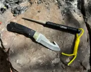 NEW Pro-Tactical Skinning Knife 3.5" Blade with Sheath & Sharpener Flint Tool