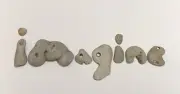 Natural Letter Shaped IMAGINE Rocks Beach Pebble Stone word pebble art craft hag